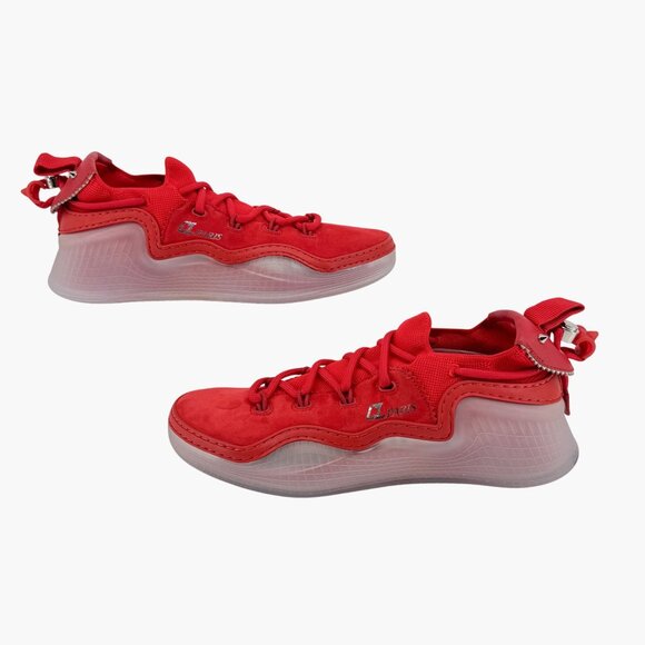Louboutin Arpoador Drawstring Sock Sneaker Red Suede Size 40 US 10 Women Low Top - Picture 7 of 15